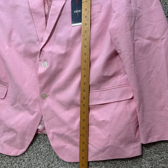 Izod Mens Pink Blazer Jacket Lining 2-Button Closure Size 52R New With Tags - Picture 11 of 12
